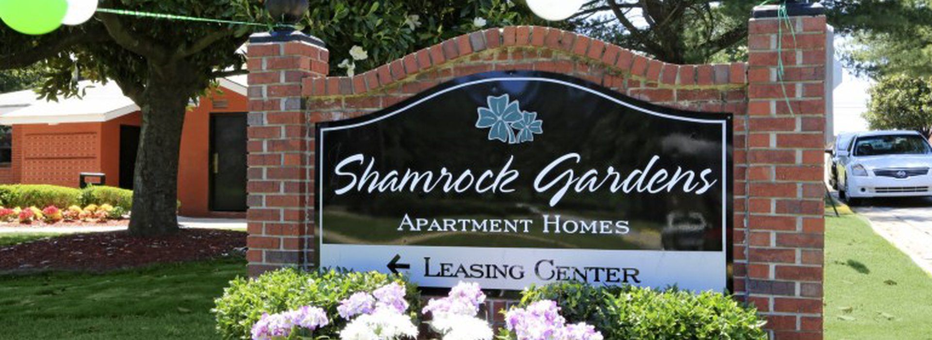 Shamrock Garden entrance sign